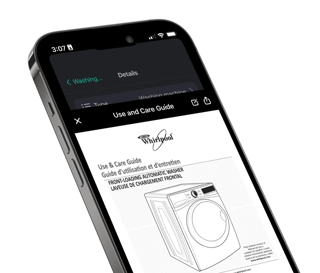 Mudroom app displaying digital user manuals